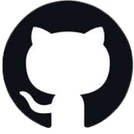 GitHub logo with a black circle and white silhouette of a cat.